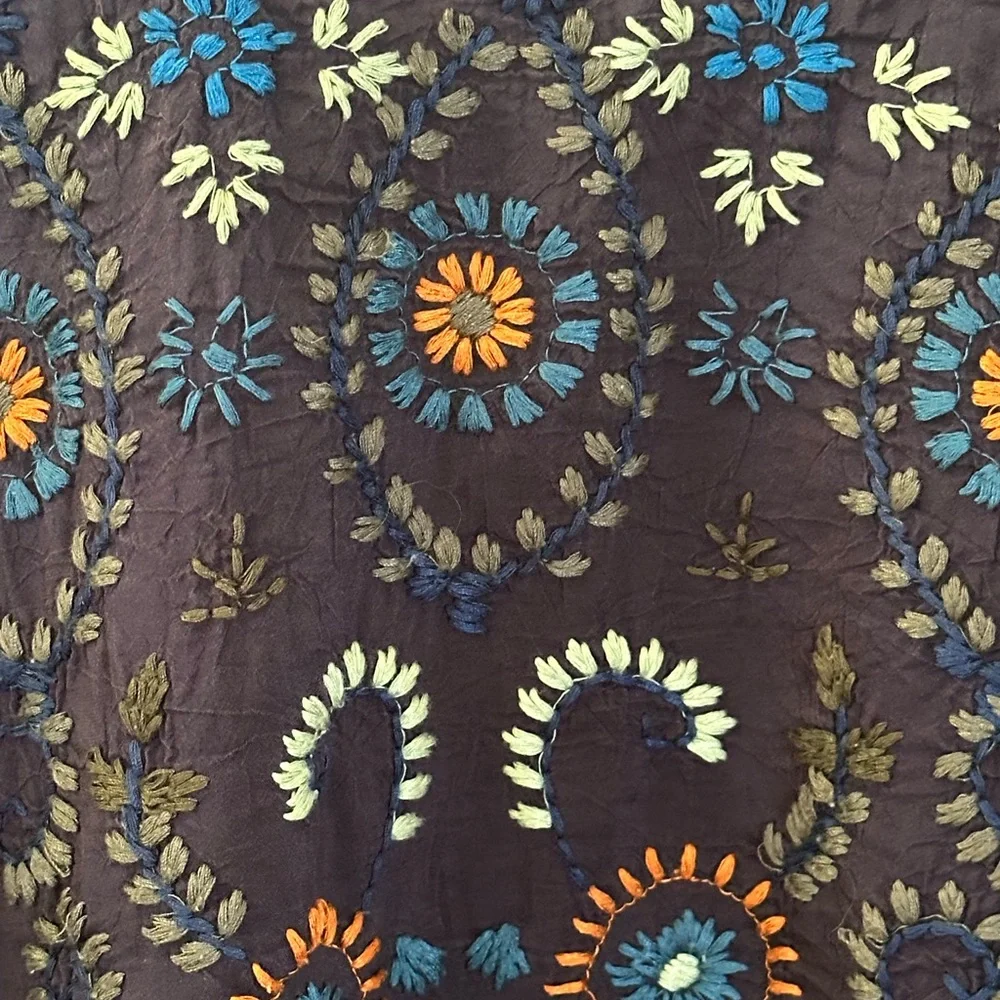 Johnny Was Blouse Top Navy XS Oversized - Picture 4 of 5